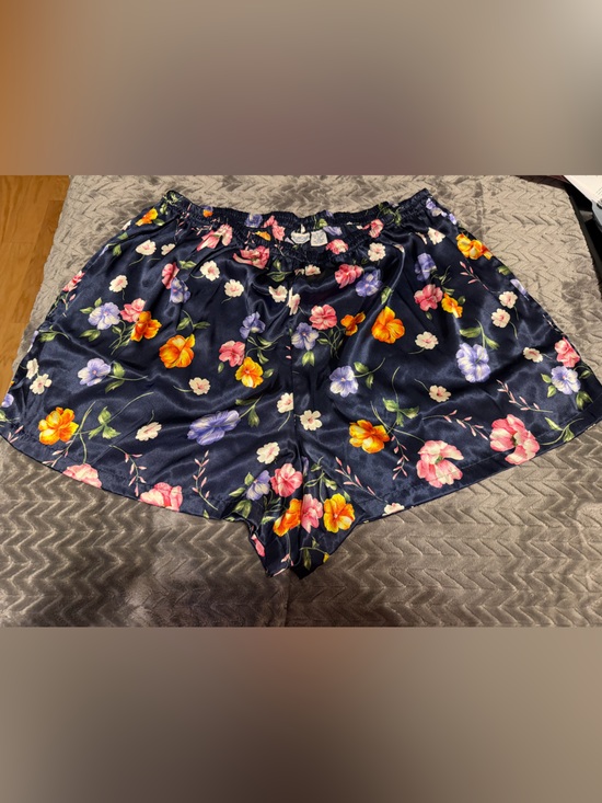 Honors Intimates Other - Vintage Honors Intimates Navy Floral Satin Pajama Shorts - XXL.